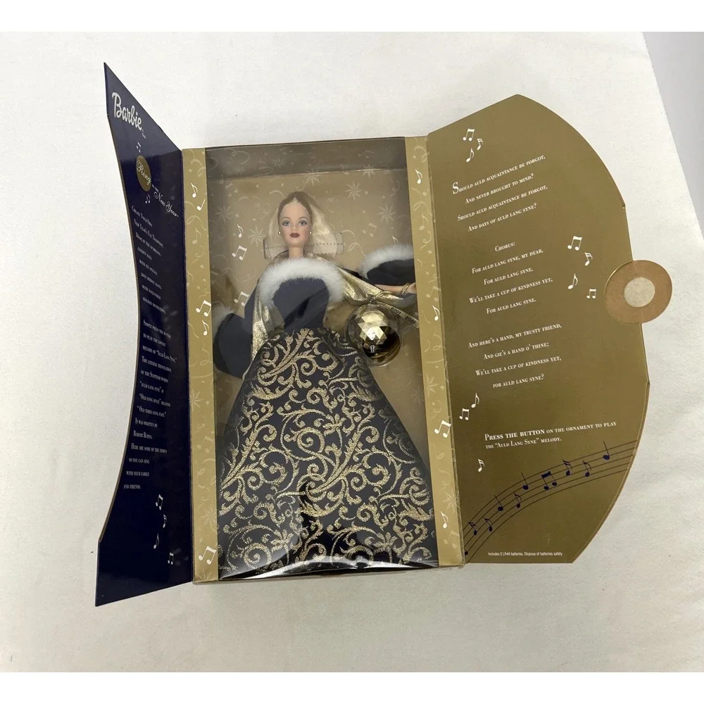 Mattel Barbie Ring in the New Year Doll Blonde 2001 Original Box #52742 Vintage‎